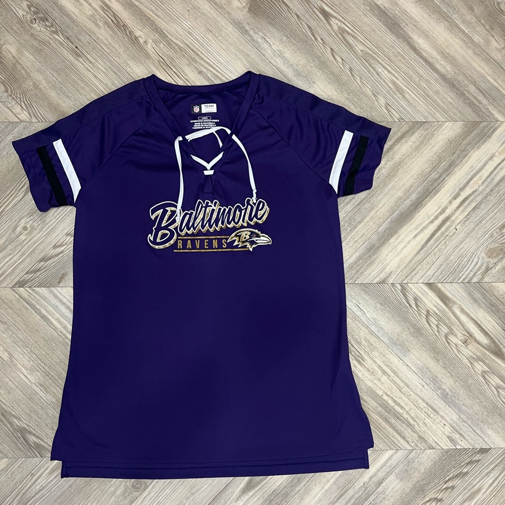 NFL Baltimore Ravens Purple Lace-Up Top